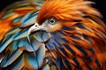 Iridescent Mandarin duck feathers. Generate Ai Royalty Free Stock Photo