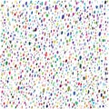 Iridescent multicolored Abstract Flying Spots ang Dots Vector seamless pattern