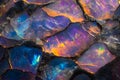 Iridescent Opal Texture, Natural Stone Pattern with Veins and Multicolor Sparkles Detail Royalty Free Stock Photo