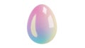 Iridescent Pastel Easter Egg on White Royalty Free Stock Photo