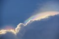 Iridescent pileus cloud, rainbow clouds Royalty Free Stock Photo