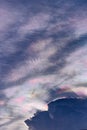 Iridescent Pileus Cloud and sky