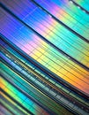 Iridescent Silicon Wafer Technology Background Royalty Free Stock Photo