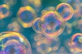 Iridescent soap bubbles