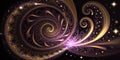 Iridescent sparkle rainbow fairy dust spiral swirl. Glitter shimmer galaxy spin. Magical fantasy star background wallpaper.