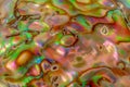 Iridescent surface texture of abalone shell close-up Royalty Free Stock Photo