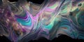 Iridescent swirls morphing abstract fluid art