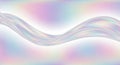 Iridescent Wave on Pastel Background Modern Abstract Design Royalty Free Stock Photo