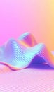 Iridescent Wavy Landscape with Gradient Background Royalty Free Stock Photo