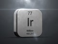 Iridium element from the periodic table Royalty Free Stock Photo