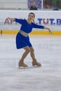 Irina Fedorovich from Belarus performs Adult Pre-Bronze Class III Ladies Free Skating Program Royalty Free Stock Photo