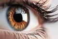 Iris eyes. Hazel eye iris. Eye close-up. Selective focus. AI generated Royalty Free Stock Photo