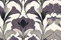 Iris flower seamless pattern. Floral seamless background. Generative AI Royalty Free Stock Photo