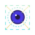 Iris human eye scan security system for business office Royalty Free Stock Photo