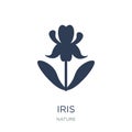 Iris icon. Trendy flat vector Iris icon on white background from