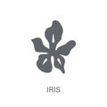 Iris icon. Trendy Iris logo concept on white background from Nat