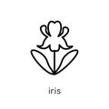 Iris icon. Trendy modern flat linear vector Iris icon on white b