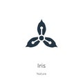 Iris icon vector. Trendy flat iris icon from nature collection isolated on white background. Vector illustration can be used for