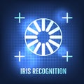 Iris Recognition Concept Icon. Eye Identification.