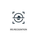 Iris recognition icon. Simple element