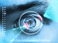 Iris scan security Royalty Free Stock Photo