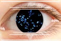 Iris scan security Royalty Free Stock Photo