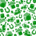 Irish background and leaf clover. Vector