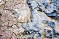 Irish basalt blocks obtained by cooling of the volcanic lava mil