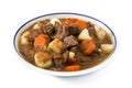 Irish beef stew with carrots and potatoes isolated