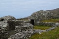 Irish Beehive Huts in a Village Royalty Free Stock Photo