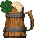 Irish beer mug color Royalty Free Stock Photo