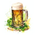 Irish beer watercolor