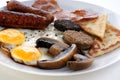 irish breakfast on a large plate Royalty Free Stock Photo