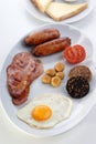 irish breakfast on a large plate Royalty Free Stock Photo