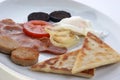 irish breakfast on a large plate Royalty Free Stock Photo