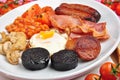 irish breakfast on a large plate Royalty Free Stock Photo