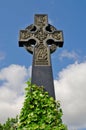 Irish celtic cross with celtic designs Royalty Free Stock Photo