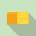 Irish cheese icon flat vector. Calf cow cheese