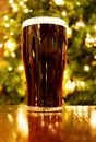 Irish Christmas with pint of black beer