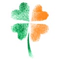 Irish clover - ireland flag Royalty Free Stock Photo