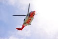 Irish coastguard rescue helicopter searching Royalty Free Stock Photo