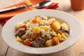 Irish coddle on a rustic table Royalty Free Stock Photo