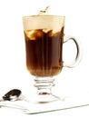 Irish Coffee Cocktail on white Background Royalty Free Stock Photo
