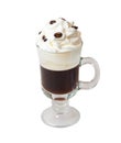 Irish coffee solated on white Royalty Free Stock Photo