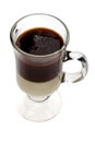 Irish coffee on white Royalty Free Stock Photo