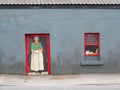 Irish Cottage With Painted Doors and Windows Royalty Free Stock Photo