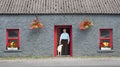 Irish Cottage With Painted Doors and Windows Royalty Free Stock Photo