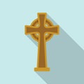 Irish cross icon flat vector. Celtic symbol Royalty Free Stock Photo