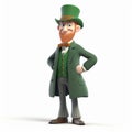 Irish 3d cartoon male character, Generative Ai Royalty Free Stock Photo