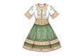 irish dance dress with intricate celtic patterns